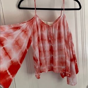 Vintage Havana tie-dye off the shoulder blouse